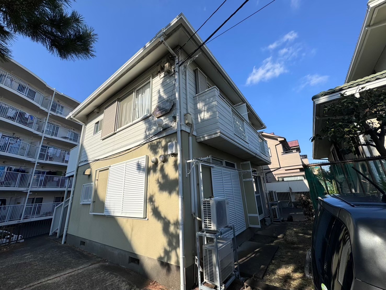 藤沢市　アパート　外壁塗装　屋根カバー